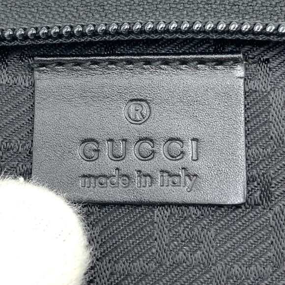 GUCCI 019 0434 Clutch Bag/Second Bag Leather/Nylon/Black Pencil Case for Men ...